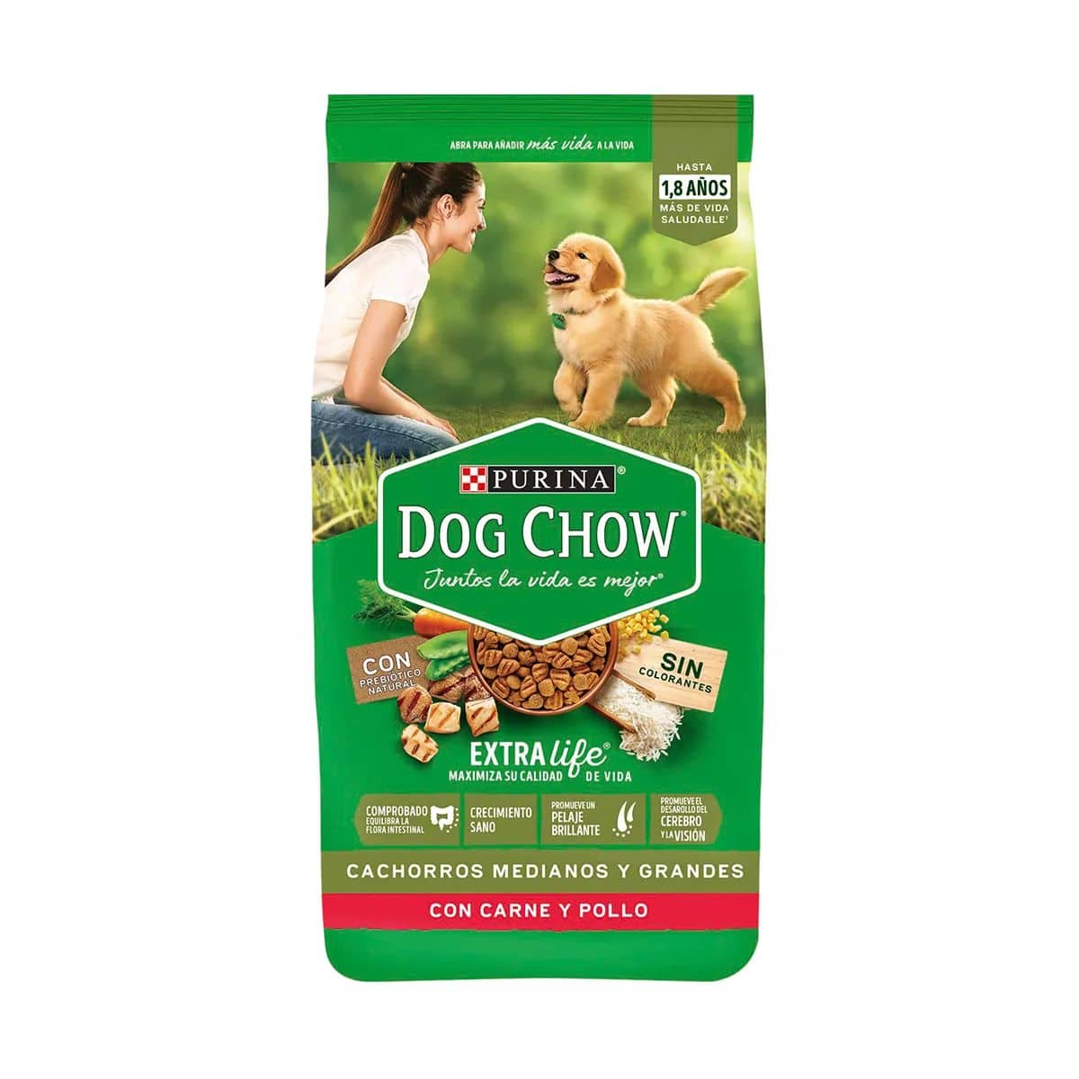 Dog Chow Cachorro Mediano Grande Carne y Pollo 3 Kg