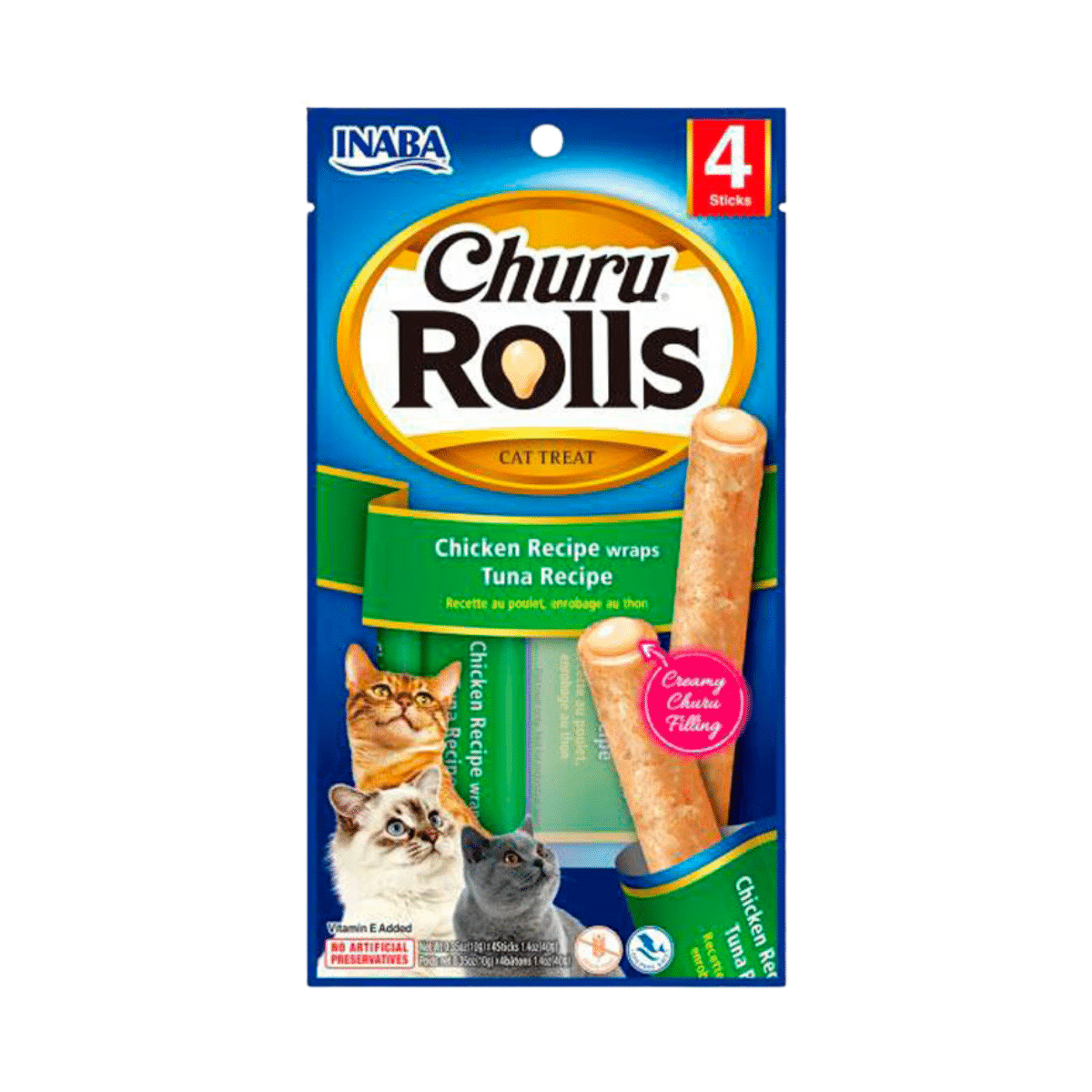 Churu Rolls Para Gatos Atún 4 Tubos