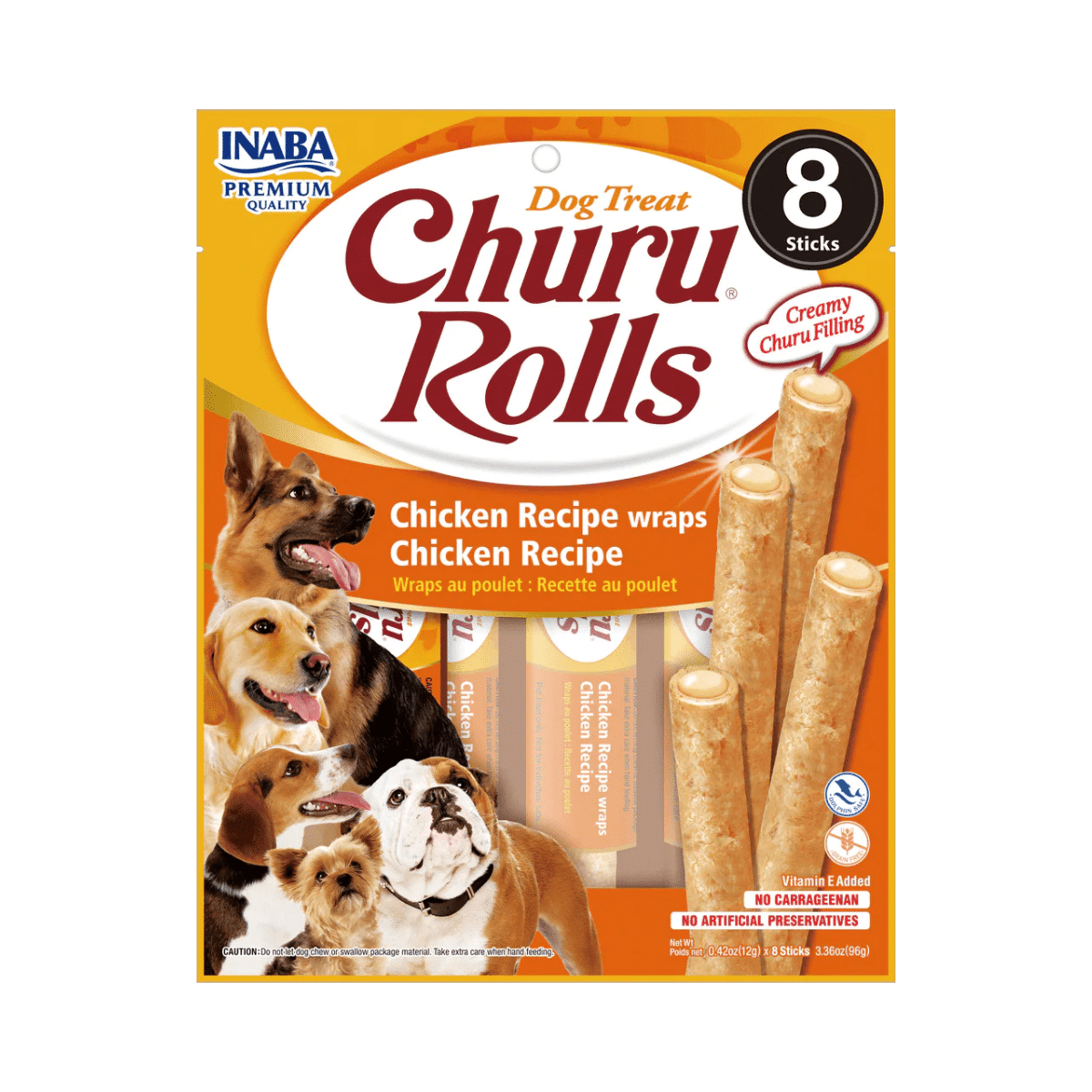 Churu Rolls Para Perros Pollo 8 Tubos