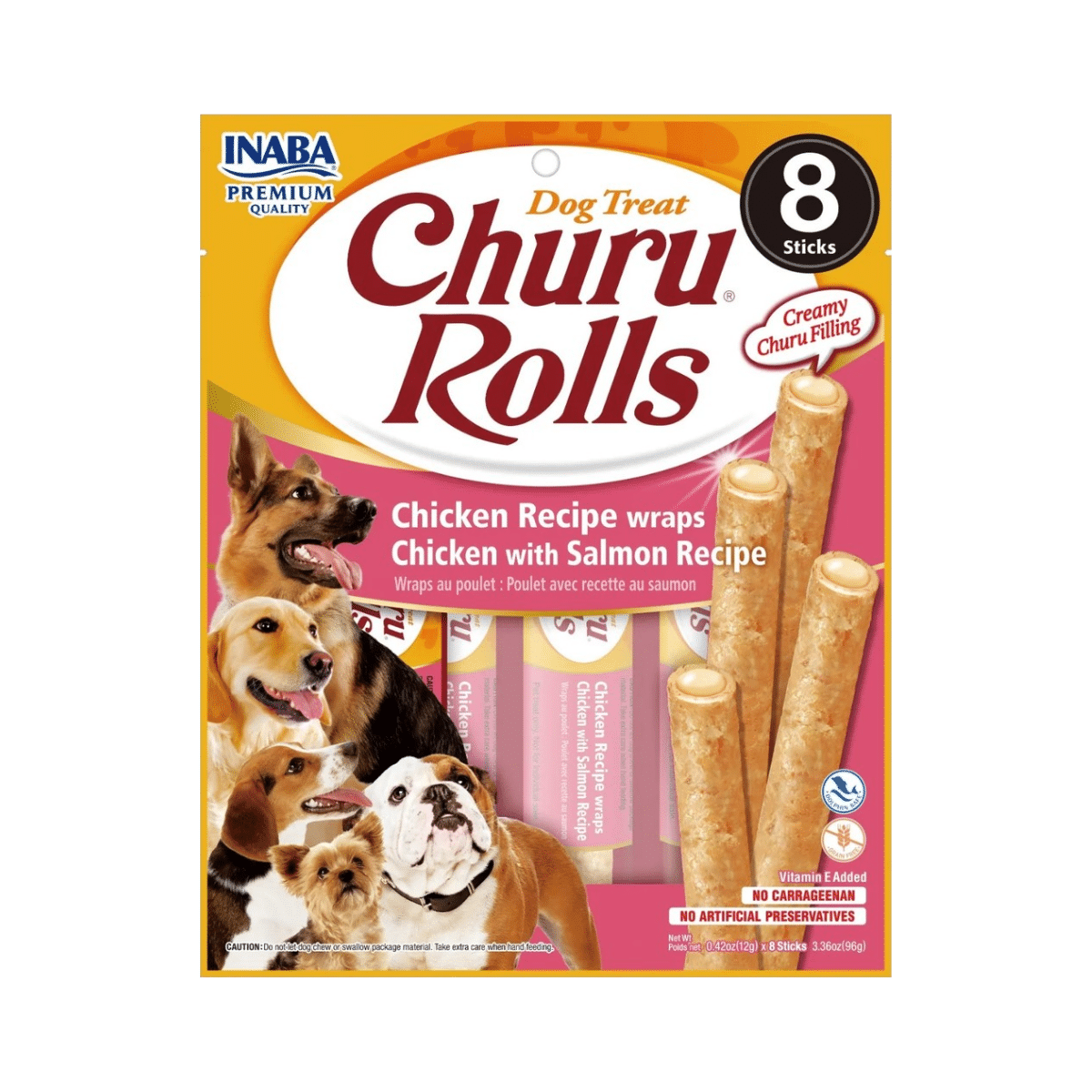 Churu Rolls Para Perros Salmón 8 Tubos