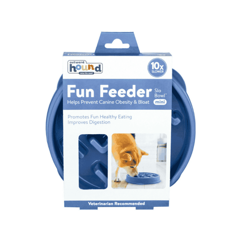 Outward Hound Comedero Lento - Talla L Azul