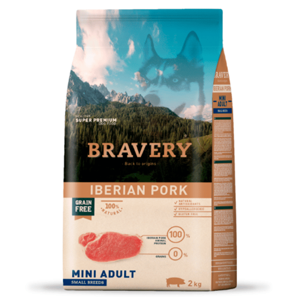 Bravery Cerdo Ibérico Mini Adulto Raza Pequeña 2 Kg