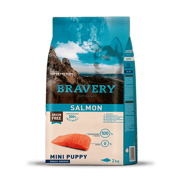 Bravery Salmon Mini Puppy Raza Pequeña 2 Kg