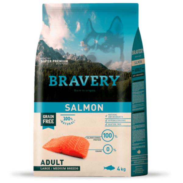 Bravery Salmon Adulto Large/Medium 4 Kg