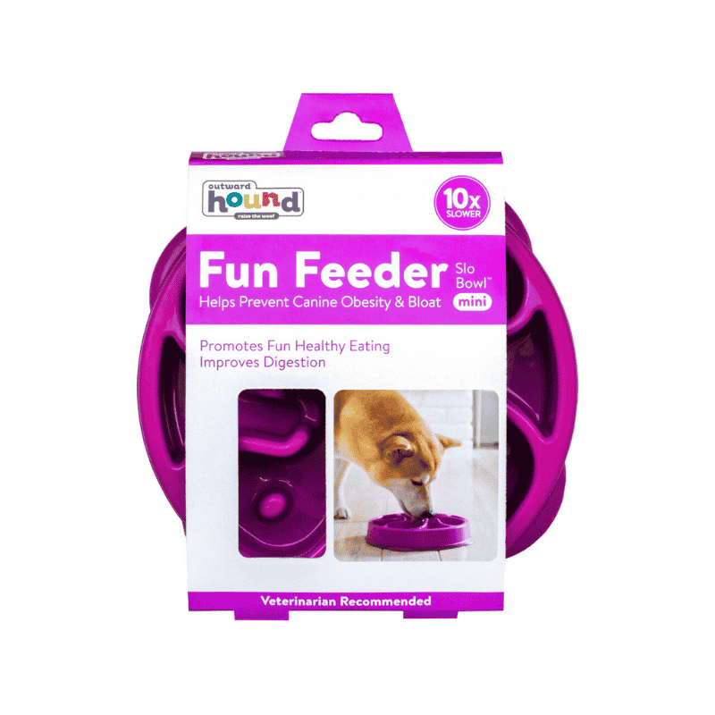 Outward Hound Comedero Lento - Talla L Purpura