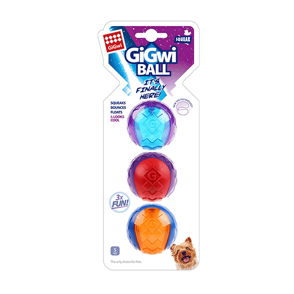 Gigwi Pelota Squeaker Tamaño S 3 Piezas