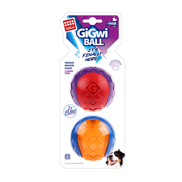 Gigwi Pelota Squeaker Tamaño L 2 Piezas