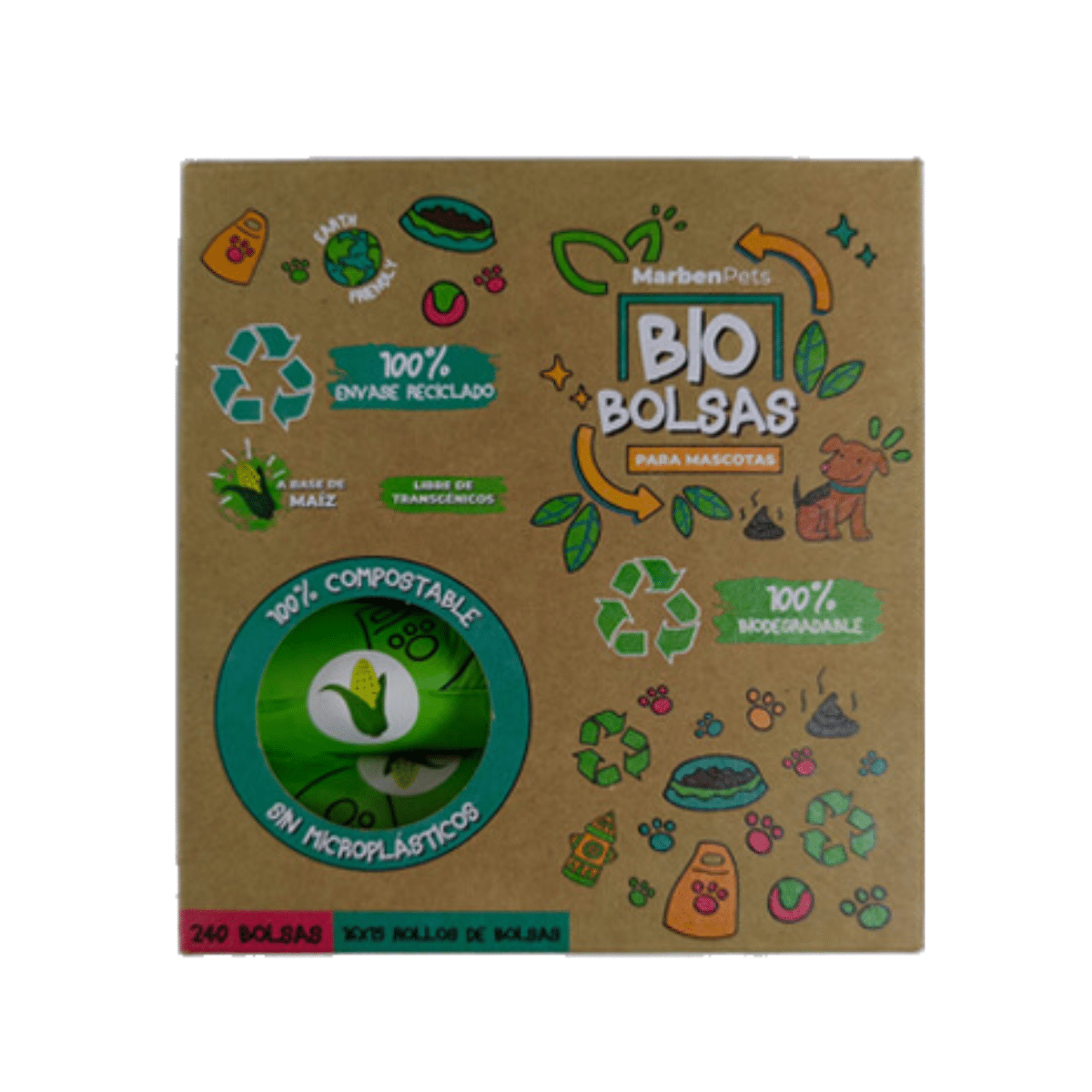 Bio Bolsas Marben Pets 16 Rollos