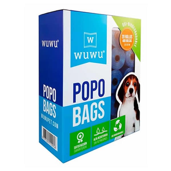 Wuwu Popobags Oxibiodegradables 400 Bolsas