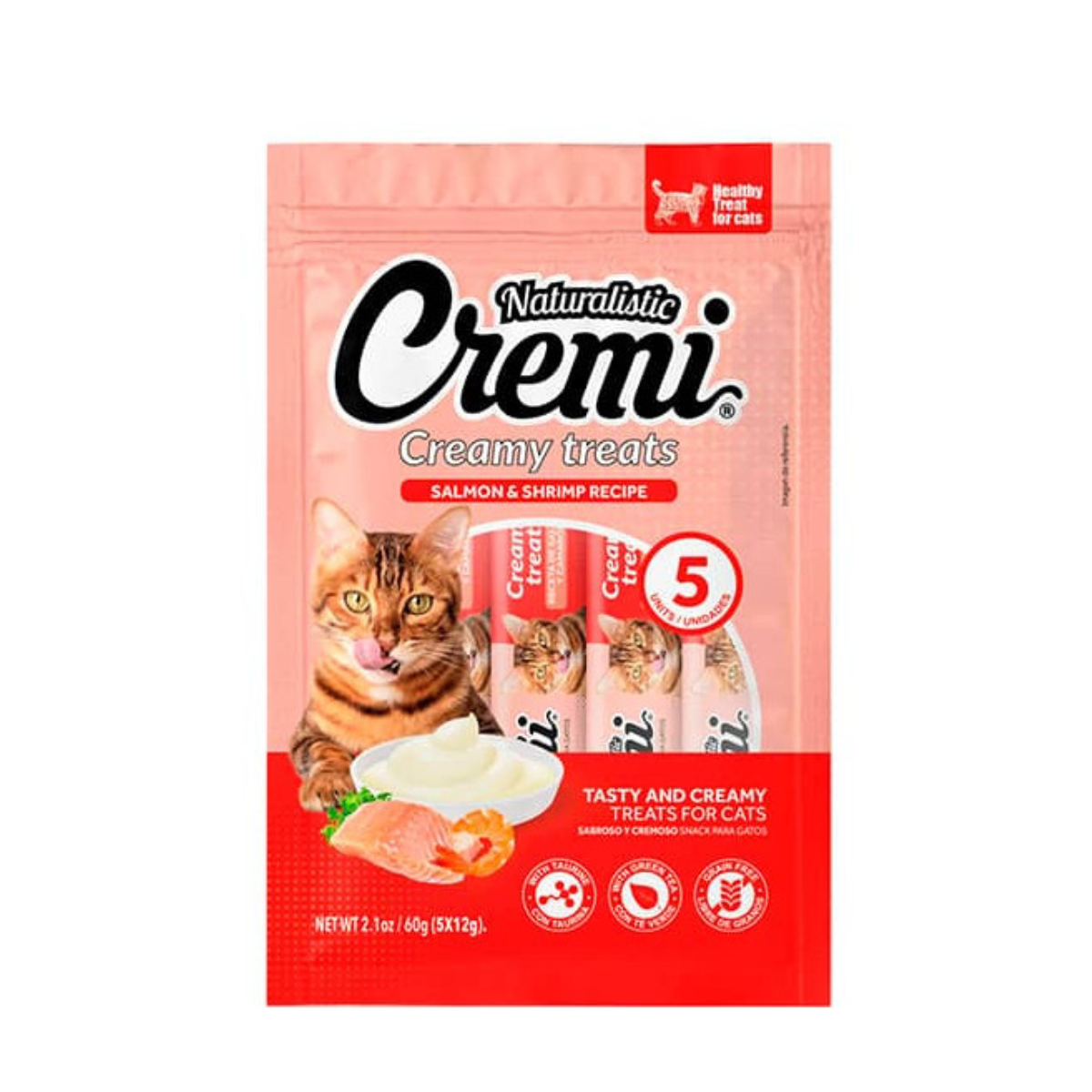 Naturalistic Cremi Salmón Y Camarones 5 Tubos