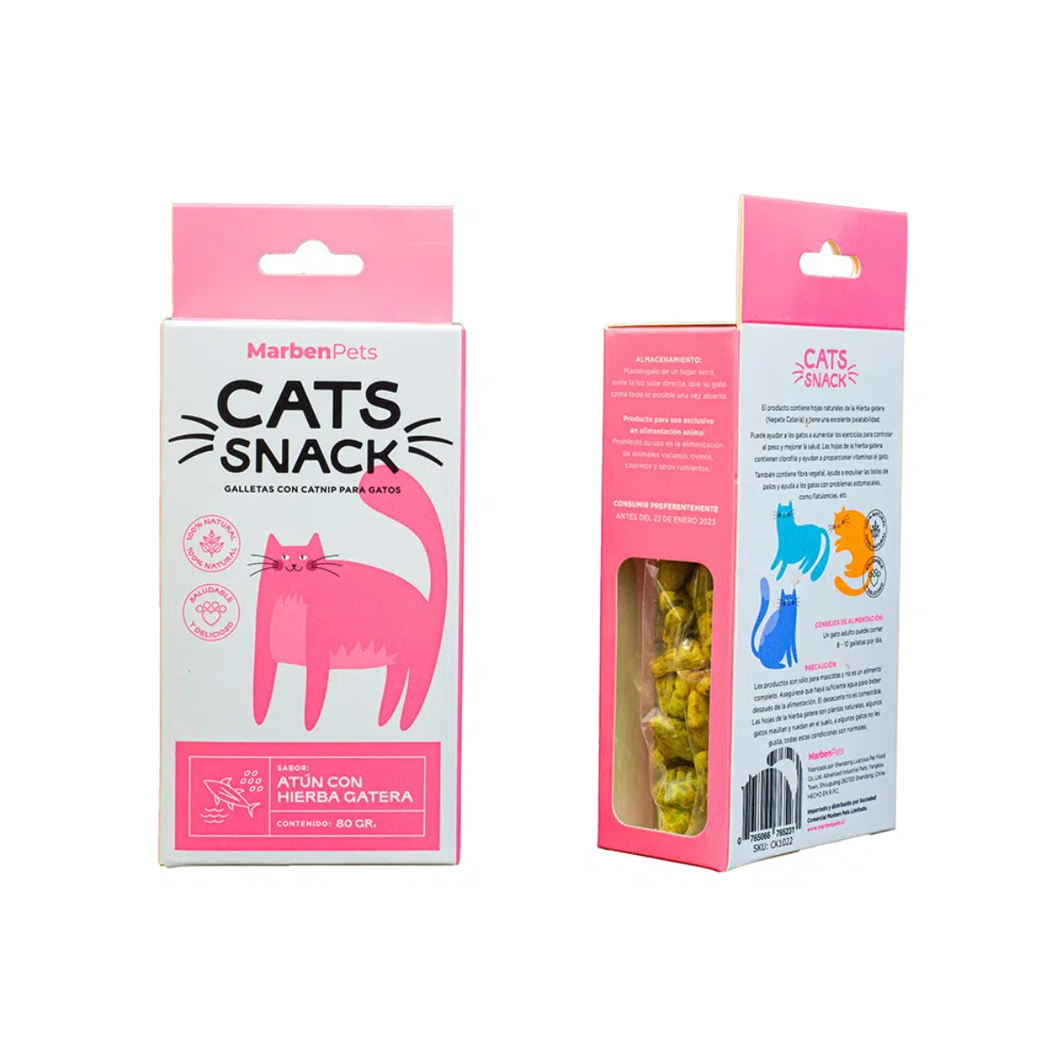 Cats Snack Galletas Atún con Catnip 80 Gr