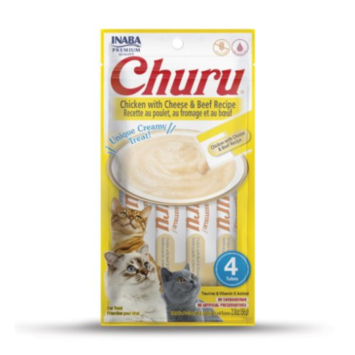 Churu Pollo Con Queso Y Carne 4 Tubos