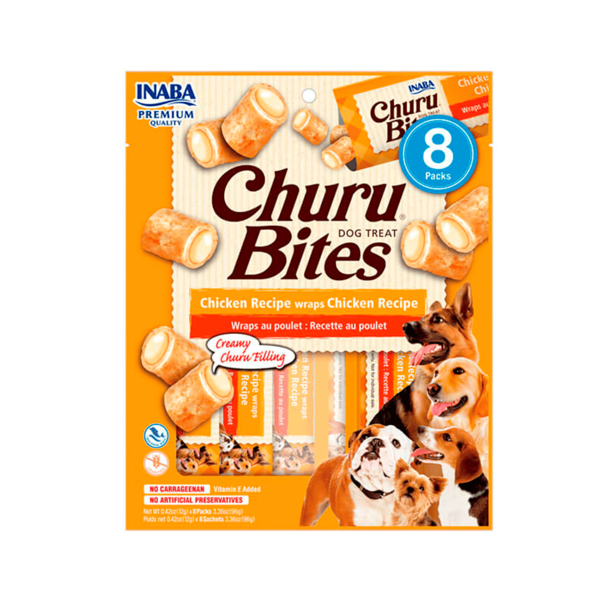 Churu Bites Pollo Para Perros 8 Tubos