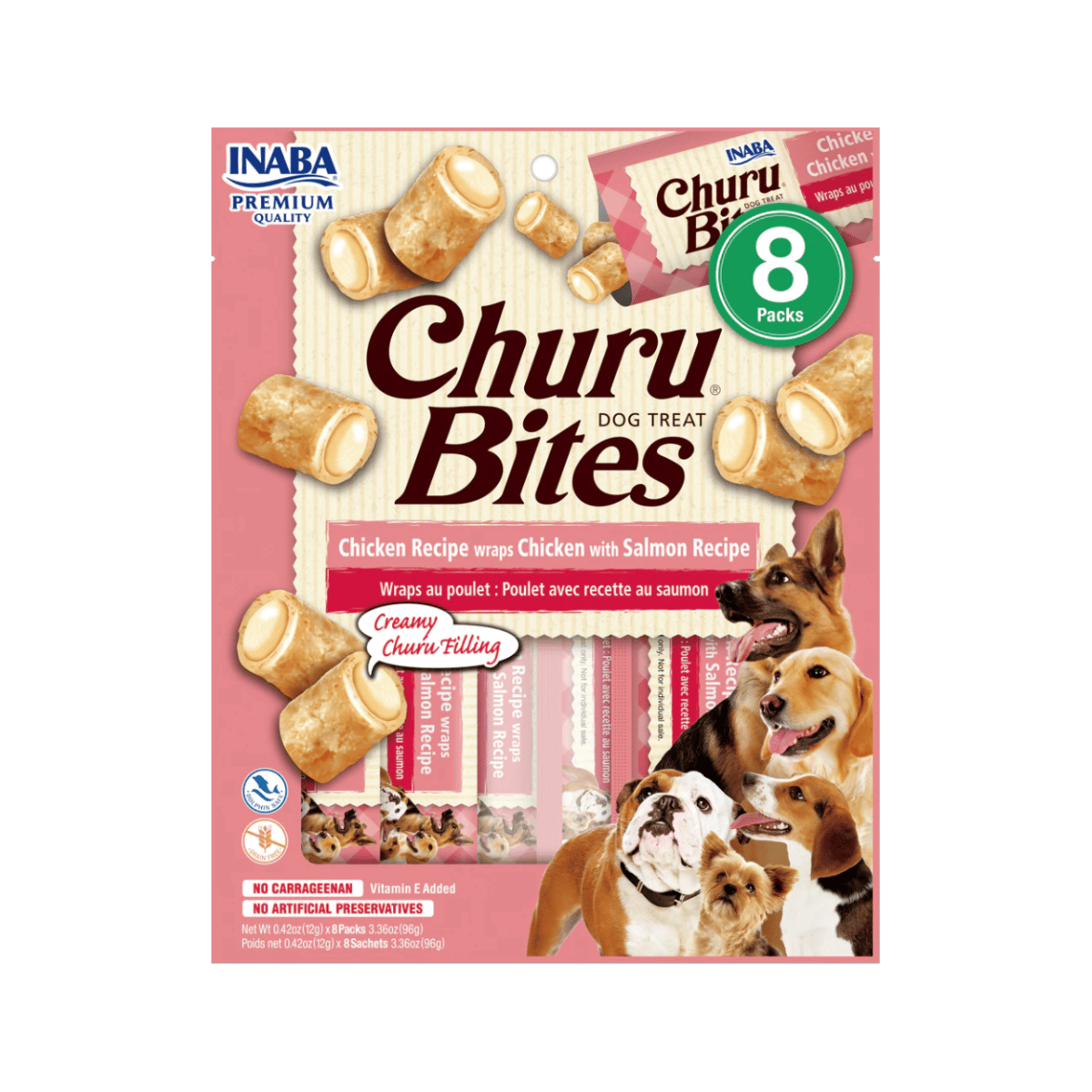 Churu Bites Pollo Con Salmon Para Perros 8 Tubos