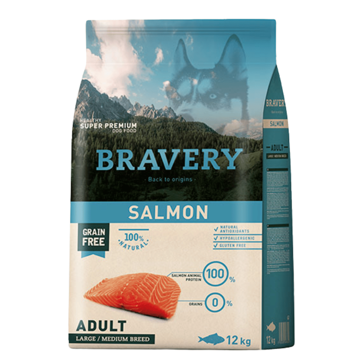 Bravery Salmon Adulto Large/Medium 12 Kg