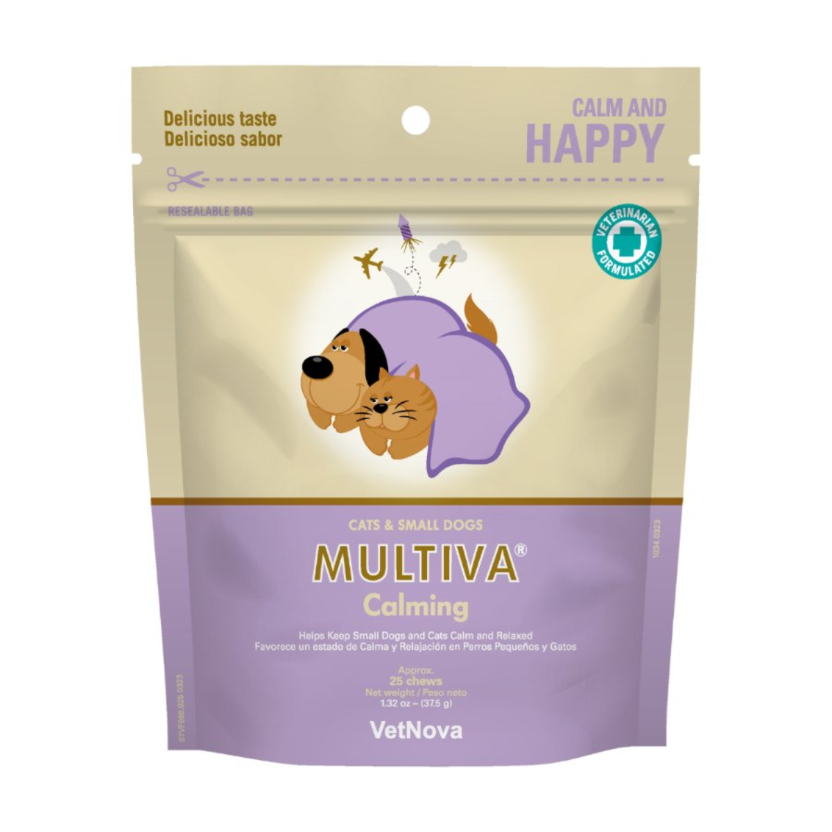 Multiva Calming Gatos y Perros Raza Pequeña 25 Und