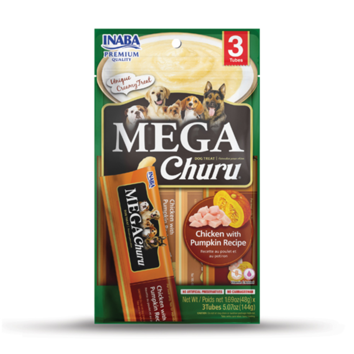 Mega Churu Pollo Para Perros 48 Gr 3 Tubos