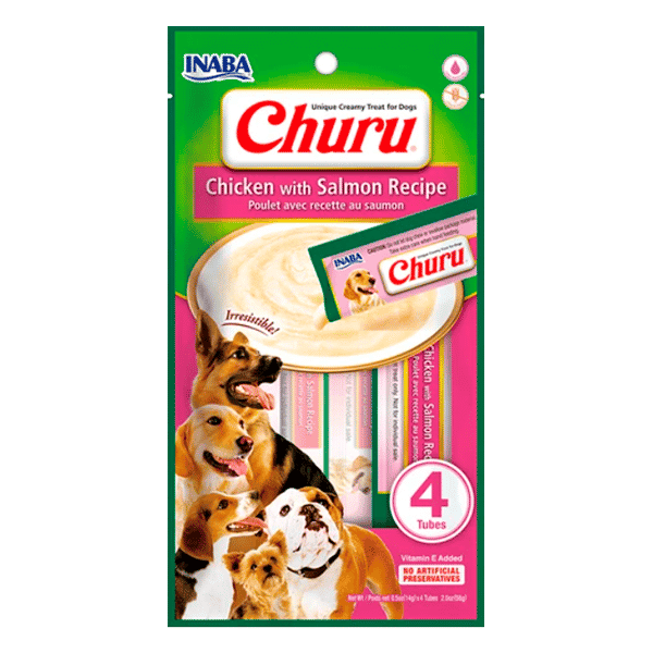 Churu Para Perro Pollo Con Salmón 4 Tubos