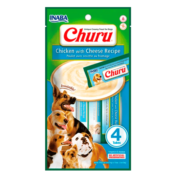 Churu Para Perro Pollo Con Queso 4 Tubos