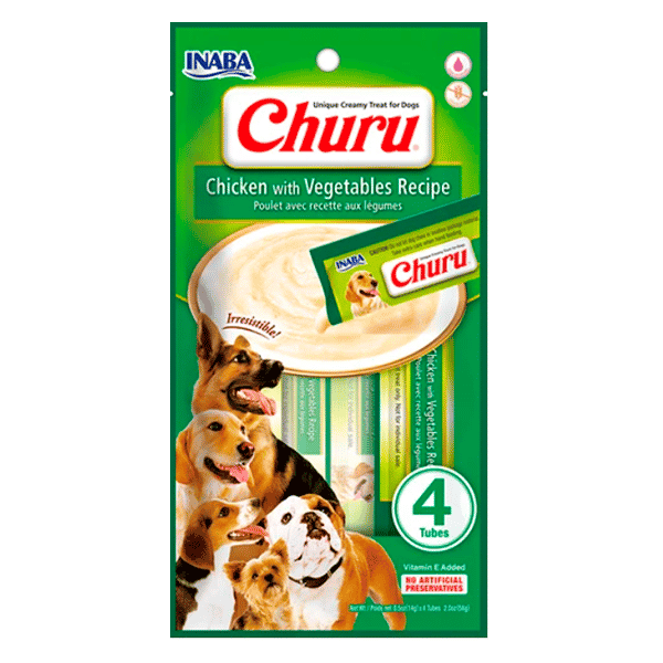 Churu Para Perro Pollo Con Verduras 4 Tubos
